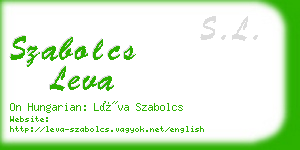 szabolcs leva business card